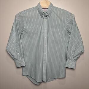 Brooks Brothers Madison Dress Shirt Men's 15.5-33 Button Down Supima Striped USA